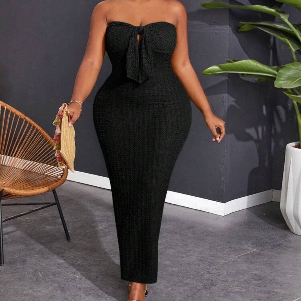 Black Strapless Dress